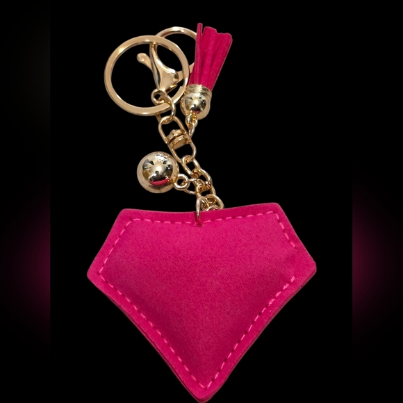 Pink Diamond Bag Charm Keychain - Picture 2 of 2